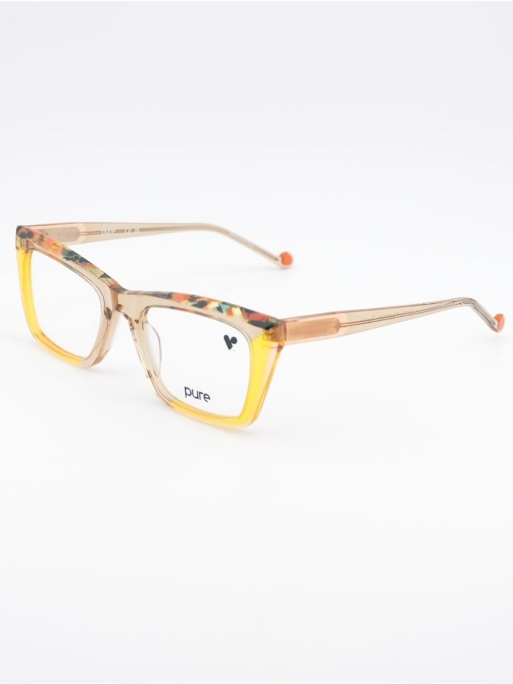 Pure P-7012 250 Eyeglasses Camel 53mm Square Frame